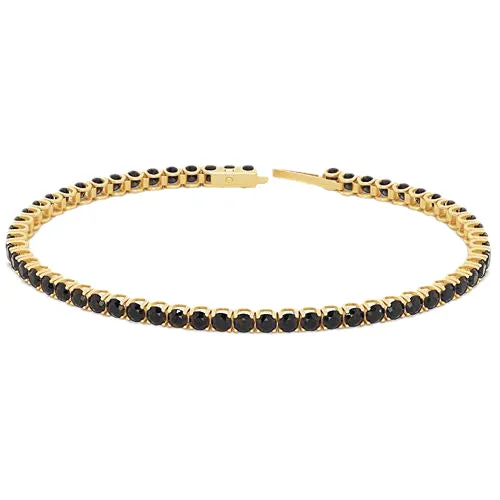 GB Bracelets Real Black Natural Earth Mined Diamond Tennis Bracelet 590 Carats F Vs1 Yellow Gold 14K GB Bracelets Real Black Natural Earth Mined Diamond Tennis Bracelet 590 Carats F Vs1 Yellow Gold 14K