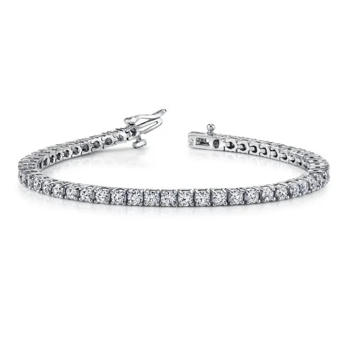 GB Bracelets Sparkling White Gold 14K 810 Carats Natural Earth Mined Diamonds Basic Tennis Bracelet GB Bracelets Sparkling White Gold 14K 810 Carats Natural Earth Mined Diamonds Basic Tennis Bracelet