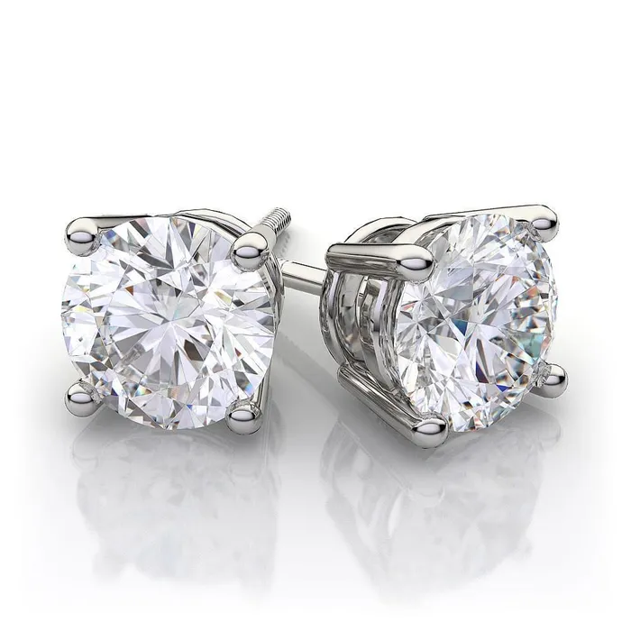 GB Earrings 300 Carats Natural Earth Mined Diamonds Studs Earrings New