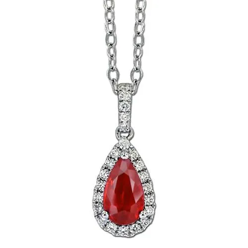 GB Necklaces 550 Ct Ruby With Natural Earth Mined Diamonds Pendant Necklace White Gold 14K GB Necklaces 550 Ct Ruby With Natural Earth Mined Diamonds Pendant Necklace White Gold 14K