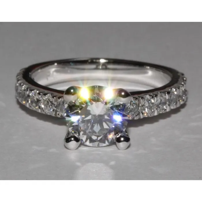 GB Rings 240 Ct White Gold Natural Earth Mined Diamond Engagement Ring Accents GB Rings 240 Ct White Gold Natural Earth Mined Diamond Engagement Ring Accents