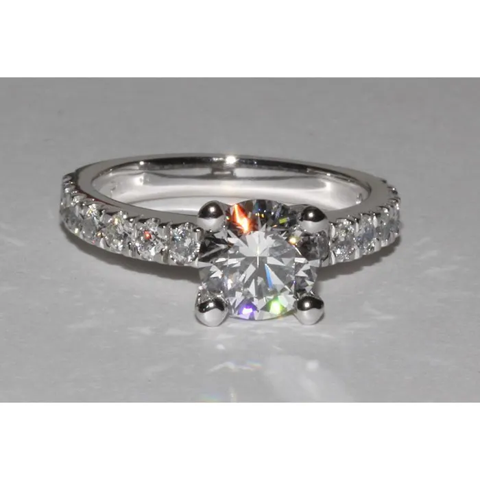 GB Rings 240 Ct White Gold Natural Earth Mined Diamond Engagement Ring Accents