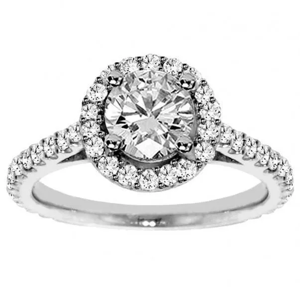 GB Rings 275 Carats Round Natural Earth Mined Diamond Engagement Ring