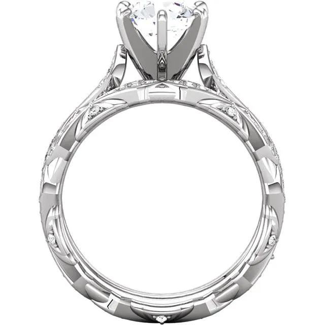 GB Rings Antique Style Natural Earth Mined Diamond Anniversary Ring 175 Carats White Gold 14K GB Rings Antique Style Natural Earth Mined Diamond Anniversary Ring 175 Carats White Gold 14K