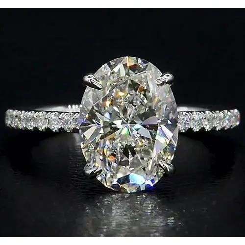 GB Rings Oval Natural Earth Mined Diamond Engagement Ring 4 Carats Jewelry White Gold 14K GB Rings Oval Natural Earth Mined Diamond Engagement Ring 4 Carats Jewelry White Gold 14K