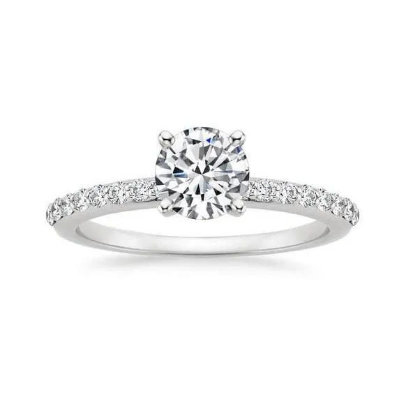 GB Solitaire With Accents 270 Carats Natural Earth Mined Diamonds Wedding Ring Rings GB Solitaire With Accents 270 Carats Natural Earth Mined Diamonds Wedding Ring Rings