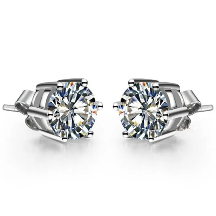GB Sparkling Round Cut 210 Ct Genuine Natural Earth Mined Diamond Stud Ladies Earring White Gold 14K Earrings GB Sparkling Round Cut 210 Ct Genuine Natural Earth Mined Diamond Stud Ladies Earring White Gold 14K Earrings
