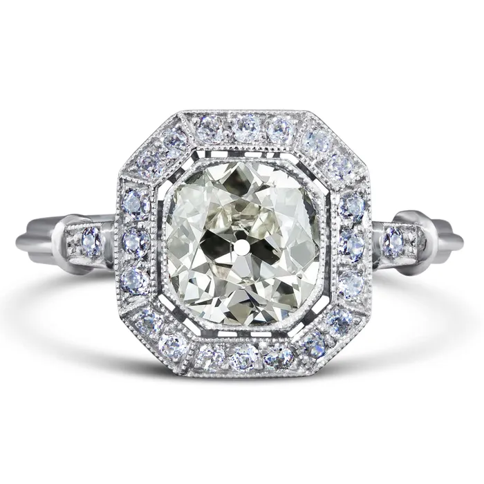 Halo Round Old Cut Natural Earth Mined Diamond Ring Vintage Style Gold 475 Carats HarryChadEntcom Rings Halo Round Old Cut Natural Earth Mined Diamond Ring Vintage Style Gold 475 Carats HarryChadEntcom Rings