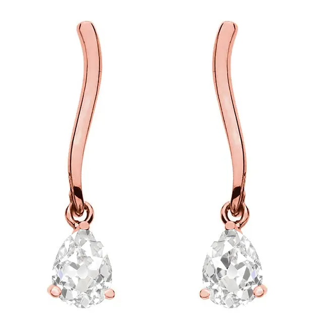 HarryChadEntcom 3 Ct Drop Earrings Pear Old Miner Natural Diamond Rose Gold 14K Earrings HarryChadEntcom 3 Ct Drop Earrings Pear Old Miner Natural Diamond Rose Gold 14K Earrings