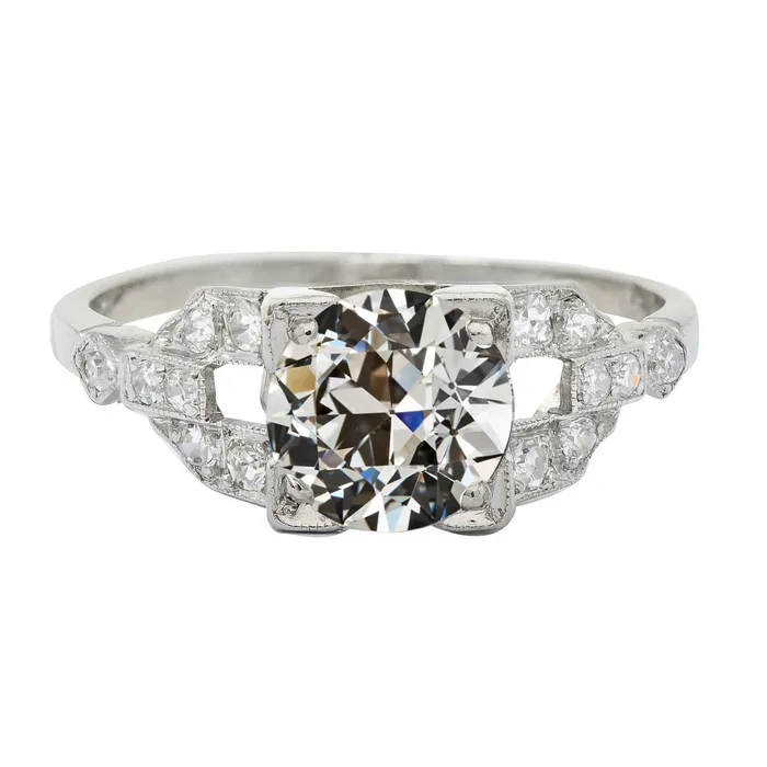 HarryChadEntcom Anniversary Ring Round Old Mine Cut Natural Earth Mined Diamond Split Shank 475 Carats Rings HarryChadEntcom Anniversary Ring Round Old Mine Cut Natural Earth Mined Diamond Split Shank 475 Carats Rings
