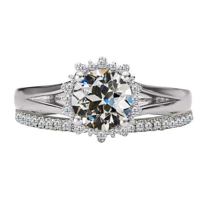 HarryChadEntcom Custom Jewelry Halo Natural Earth Mined Diamond Ring Set Rings HarryChadEntcom Custom Jewelry Halo Natural Earth Mined Diamond Ring Set Rings