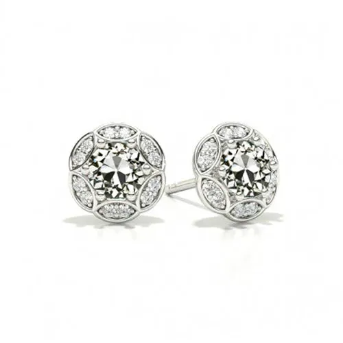 HarryChadEntcom Earrings Flower Gold Earth Mined Diamond Stud Earrings 325 Ct Round Old Miner HarryChadEntcom Earrings Flower Gold Earth Mined Diamond Stud Earrings 325 Ct Round Old Miner