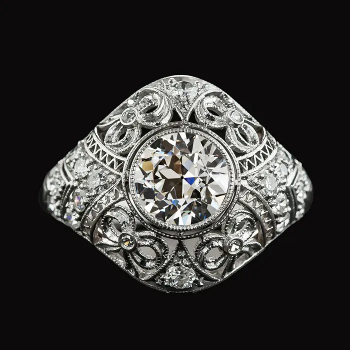 HarryChadEntcom Like La Belle Epoque Jewelry Antique Style Old Cut Natural Earth Mined Diamond Ring Bezel Rings HarryChadEntcom Like La Belle Epoque Jewelry Antique Style Old Cut Natural Earth Mined Diamond Ring Bezel Rings