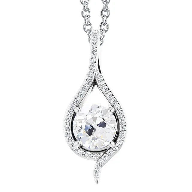 HarryChadEntcom Necklaces Old Miner Round Real Natural Earth Mined Diamond Pendant Slide Chain 3 Carats Gold Prong Set HarryChadEntcom Necklaces Old Miner Round Real Natural Earth Mined Diamond Pendant Slide Chain 3 Carats Gold Prong Set