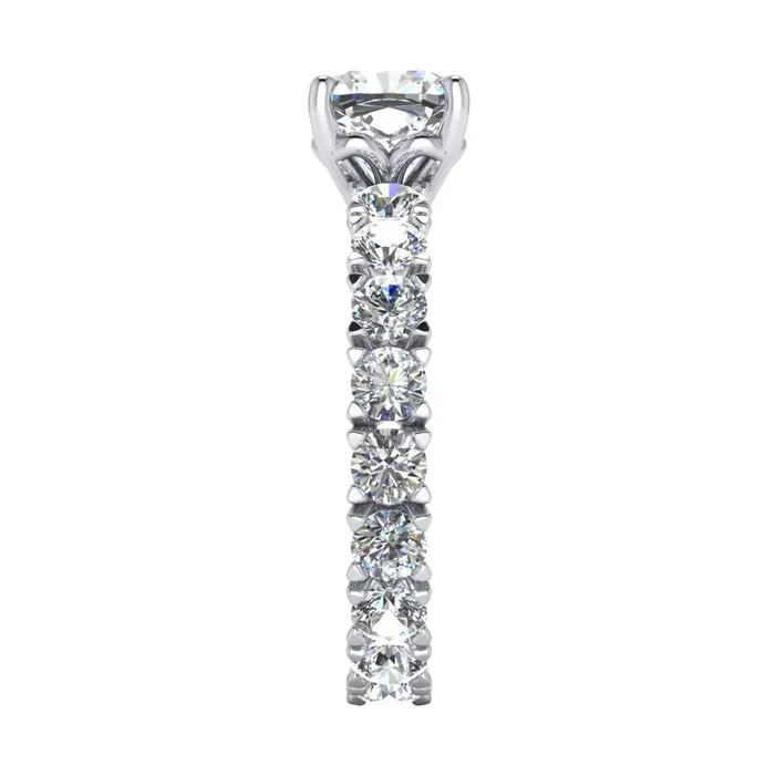 HarryChadEntcom Rings Cushion Cut Diamond Ring 3 Carats With Round Real Diamonds HarryChadEntcom Rings Cushion Cut Diamond Ring 3 Carats With Round Real Diamonds