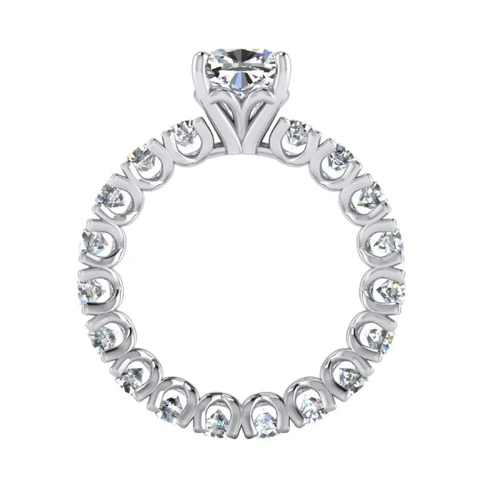 HarryChadEntcom Rings Cushion Cut Diamond Ring 3 Carats With Round Real Diamonds HarryChadEntcom Rings Cushion Cut Diamond Ring 3 Carats With Round Real Diamonds