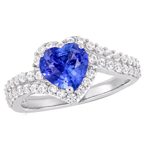 HarryChadEntcom Rings Heart Halo Light Blue Sapphire Ring 450 Carats Double Shank Jewelry HarryChadEntcom Rings Heart Halo Light Blue Sapphire Ring 450 Carats Double Shank Jewelry