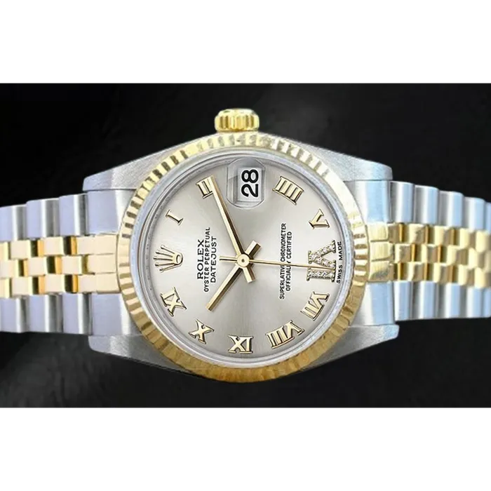 HarryChadEntcom Rings Rolex Datejust 36 mm Silver Roman Dial Two Tone Watch