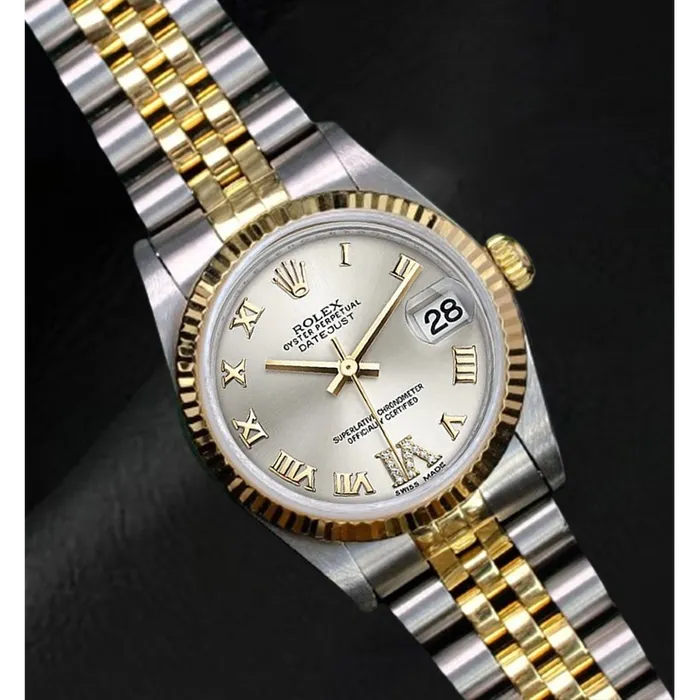 HarryChadEntcom Rings Rolex Datejust 36 mm Silver Roman Dial Two Tone Watch