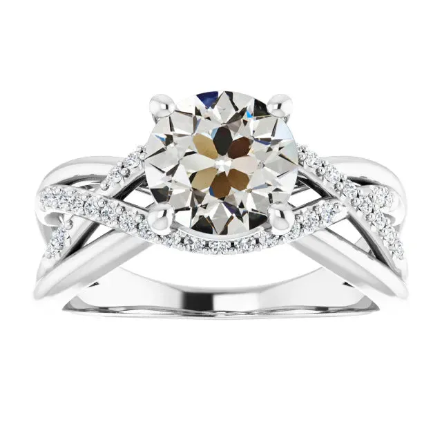HarryChadEntcom Rings Round Old Miner Genuine Natural Earth Mined Diamond Ring Twisted Infinity Style 390 Carats HarryChadEntcom Rings Round Old Miner Genuine Natural Earth Mined Diamond Ring Twisted Infinity Style 390 Carats