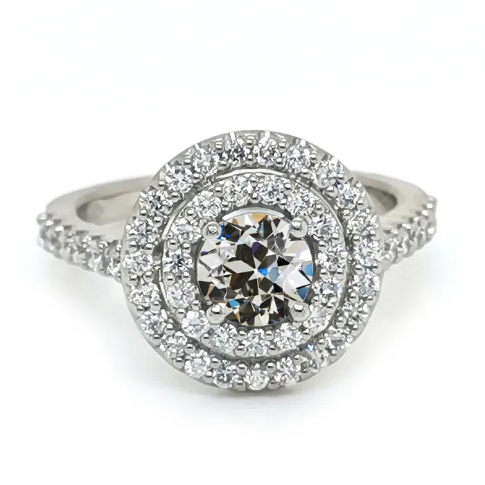 HarryChadEntcom Rings Round Old Miner Natural Earth Mined Diamond Double Halo Ring 14K Gold 450 Carats HarryChadEntcom Rings Round Old Miner Natural Earth Mined Diamond Double Halo Ring 14K Gold 450 Carats