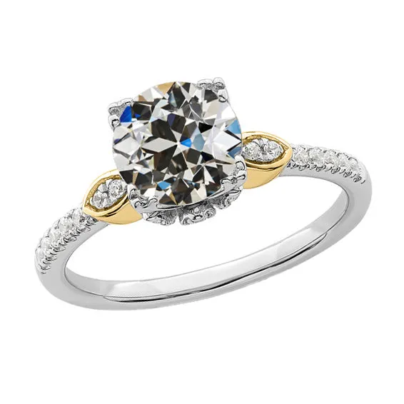 HarryChadEntcom Rings Two Tone Round Old Miner Real Natural Earth Mined Diamond Ring With Accents 350 Carats HarryChadEntcom Rings Two Tone Round Old Miner Real Natural Earth Mined Diamond Ring With Accents 350 Carats