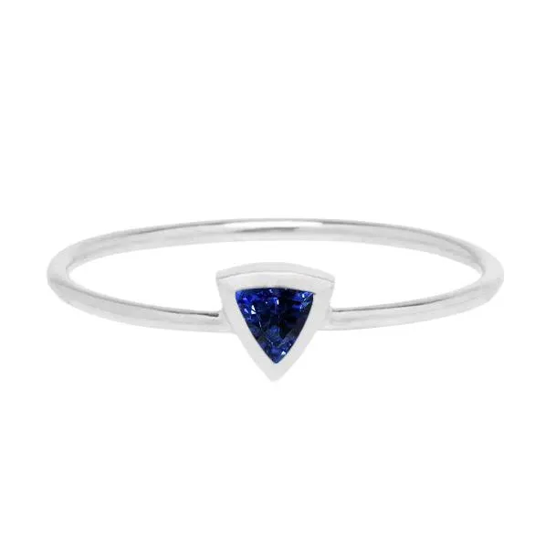 HarryChadEntcom Rings Women Solitaire Ring Bezel Set Trillion Cut Blue Sapphire 050 Carats HarryChadEntcom Rings Women Solitaire Ring Bezel Set Trillion Cut Blue Sapphire 050 Carats