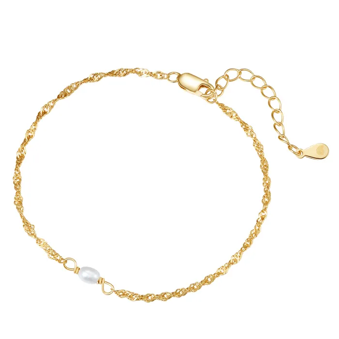 Hey Happiness Bracelets Pearl Bracelet Sterling Silver Gold