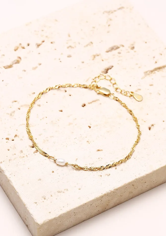Hey Happiness Bracelets Pearl Bracelet Sterling Silver Gold Hey Happiness Bracelets Pearl Bracelet Sterling Silver Gold
