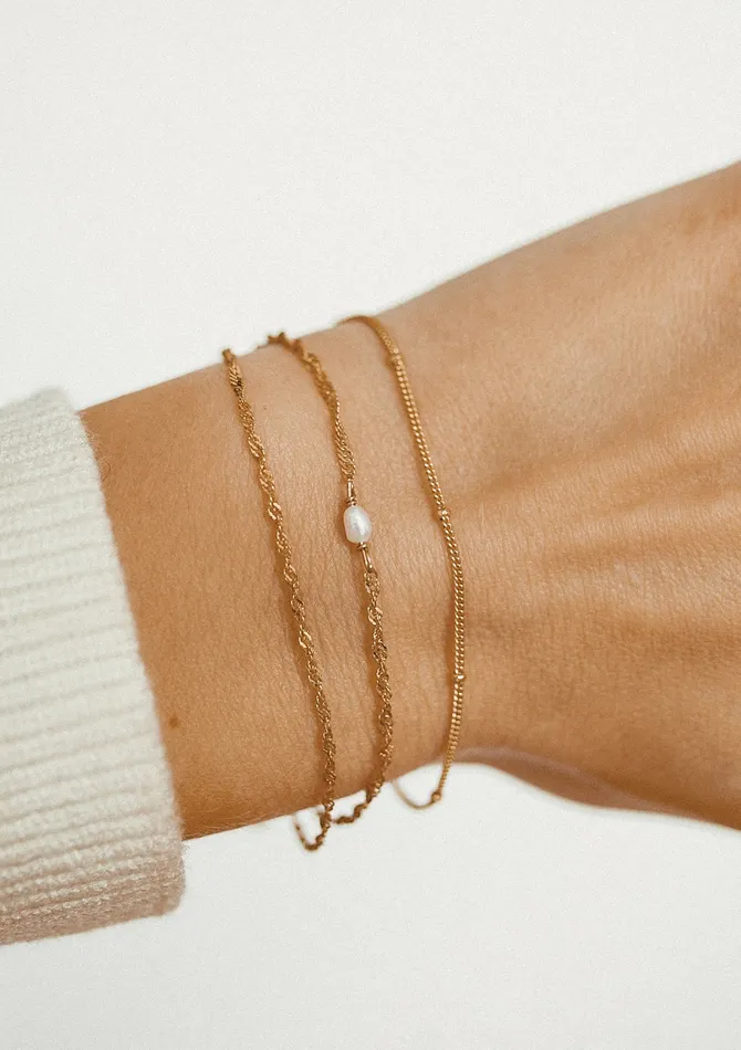 Hey Happiness Bracelets Pearl Bracelet Sterling Silver Gold Hey Happiness Bracelets Pearl Bracelet Sterling Silver Gold