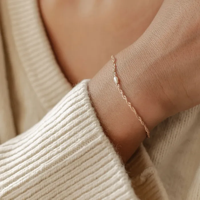 Hey Happiness Bracelets Pearl Bracelet Sterling Silver Gold Hey Happiness Bracelets Pearl Bracelet Sterling Silver Gold