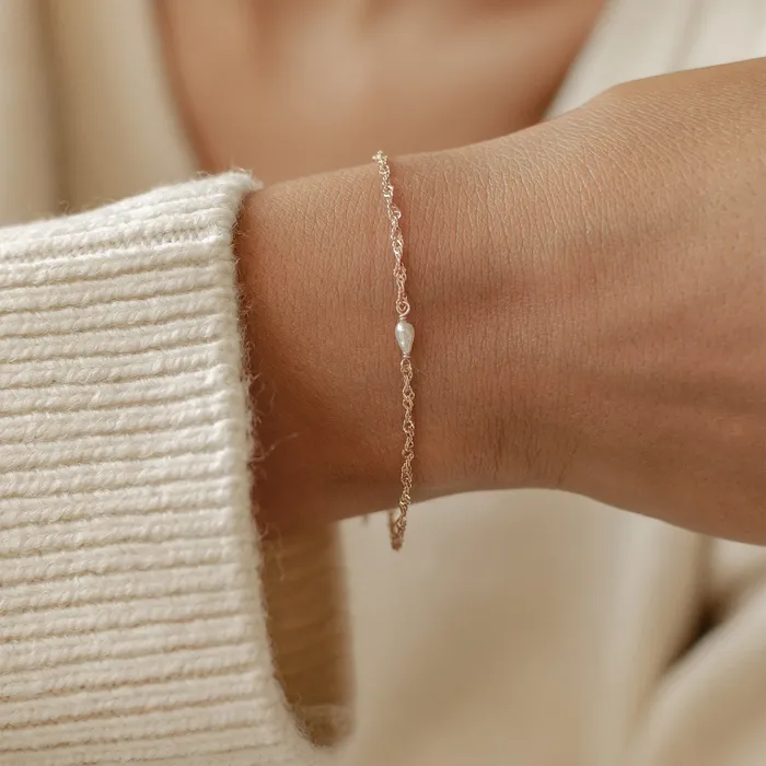 Hey Happiness Bracelets Pearl Bracelet Sterling Silver Gold Hey Happiness Bracelets Pearl Bracelet Sterling Silver Gold
