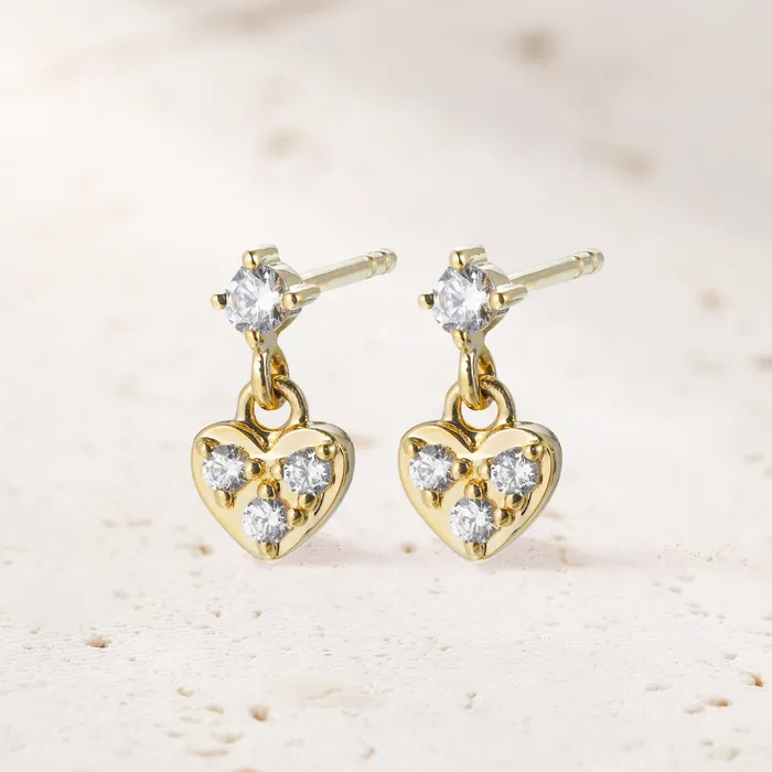 Hey Happiness Love Stud Earrings 14K Gold Earrings Hey Happiness Love Stud Earrings 14K Gold Earrings