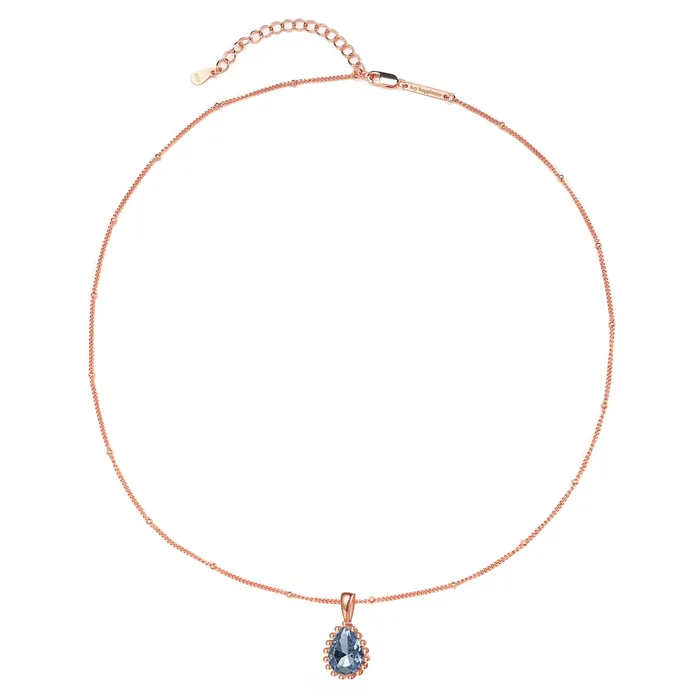 Hey Happiness Necklaces December Blue Topaz Birthstone Necklace Sterling Silver Hey Happiness Necklaces December Blue Topaz Birthstone Necklace Sterling Silver