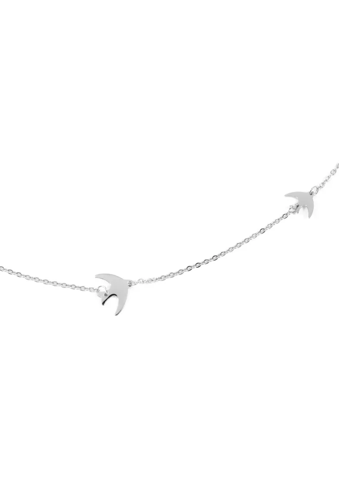 Hey Happiness Necklaces Flying Birds Necklace Silver Hey Happiness Necklaces Flying Birds Necklace Silver