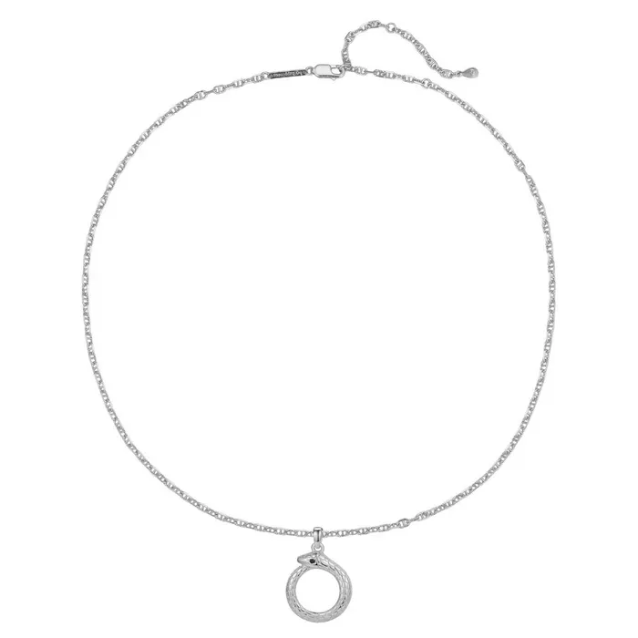 Hey Happiness Necklaces Snake Ouroboros Pendant Necklace for Renewal Sterling Silver Hey Happiness Necklaces Snake Ouroboros Pendant Necklace for Renewal Sterling Silver