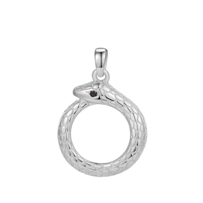 Hey Happiness Necklaces Snake Ouroboros Pendant Necklace for Renewal Sterling Silver Hey Happiness Necklaces Snake Ouroboros Pendant Necklace for Renewal Sterling Silver