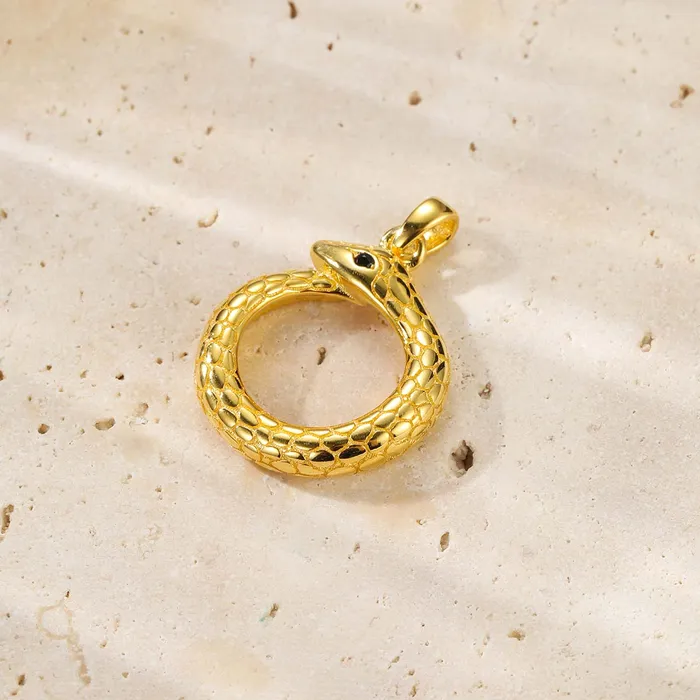 Hey Happiness Necklaces Snake Ouroboros Pendant Necklace for Renewal Sterling Silver Hey Happiness Necklaces Snake Ouroboros Pendant Necklace for Renewal Sterling Silver