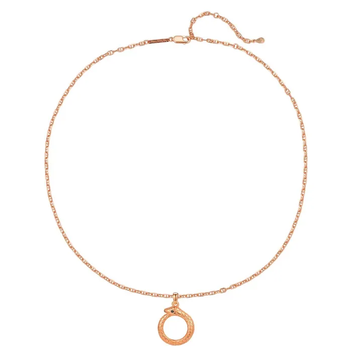 Hey Happiness Necklaces Snake Ouroboros Pendant Necklace for Renewal Sterling Silver Hey Happiness Necklaces Snake Ouroboros Pendant Necklace for Renewal Sterling Silver