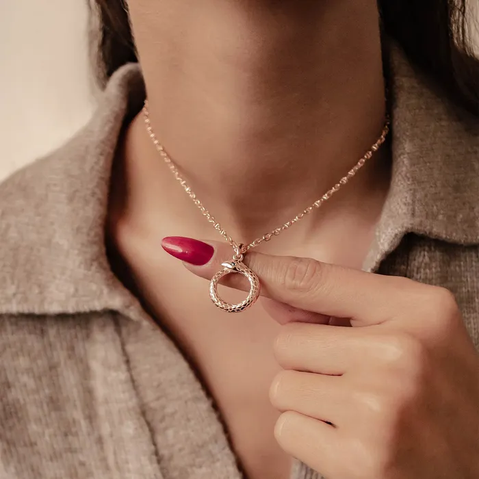 Hey Happiness Necklaces Snake Ouroboros Pendant Necklace for Renewal Sterling Silver Hey Happiness Necklaces Snake Ouroboros Pendant Necklace for Renewal Sterling Silver