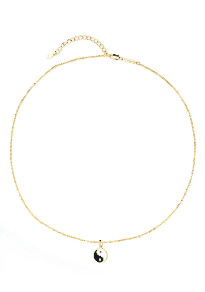 Hey Happiness Necklaces Yin Yang Pendant Necklace Sterling Silver Gold