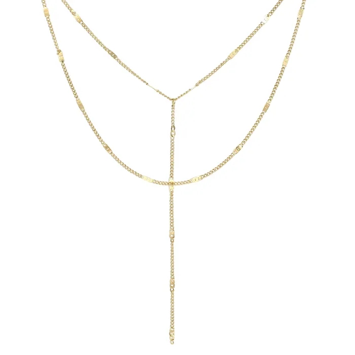 Hey Happiness Y Layered Necklace Gold Necklaces