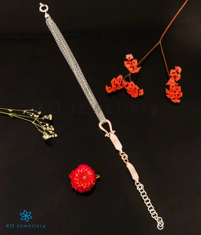 Imported Bracelets The Anchored Twotone Silver Rosegold Bracelet