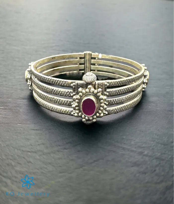 Jaipur The Pratha Silver Antique Openable Bracelet Size 26 Bracelets