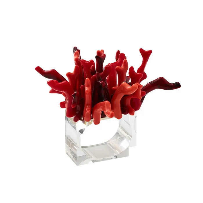 Kim Seybert Rings Kim Seybert Amalfi Napkin Ring Set Of 4 Acrylic 25 x 175 x 325