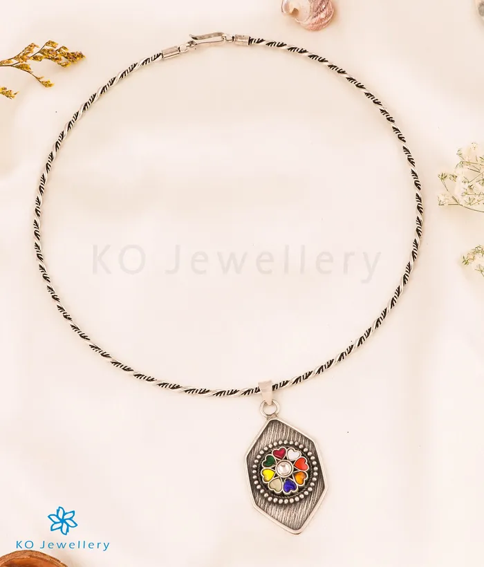Kundan Earrings The Hayaa Silver Polki Necklace Earrings