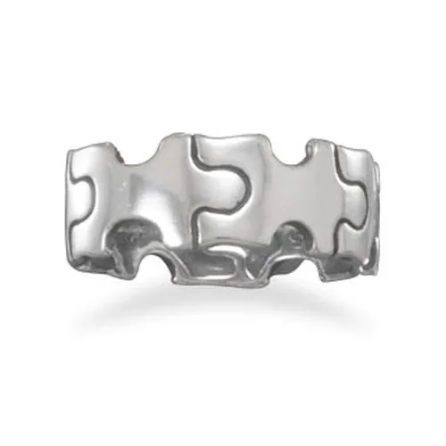 MMA Rings MMA Oxidized Puzzle Piece Ring Size 8