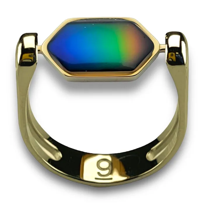 MyCONQUERing Mood ColorChanging HexBar Fidget Ring for Anxiety Rings