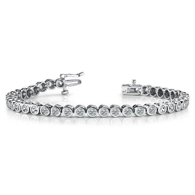 Natural Earth Mined Diamonds Bracelet Round Brilliant Cut 6 Ct White Gold 14K Jewelry GB Bracelets Natural Earth Mined Diamonds Bracelet Round Brilliant Cut 6 Ct White Gold 14K Jewelry GB Bracelets