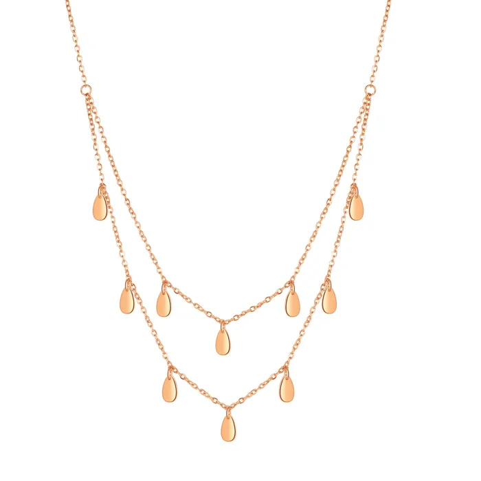 Necklaces Drop Charm Layered Necklace Waterproof Hey Happiness Necklaces Drop Charm Layered Necklace Waterproof Hey Happiness
